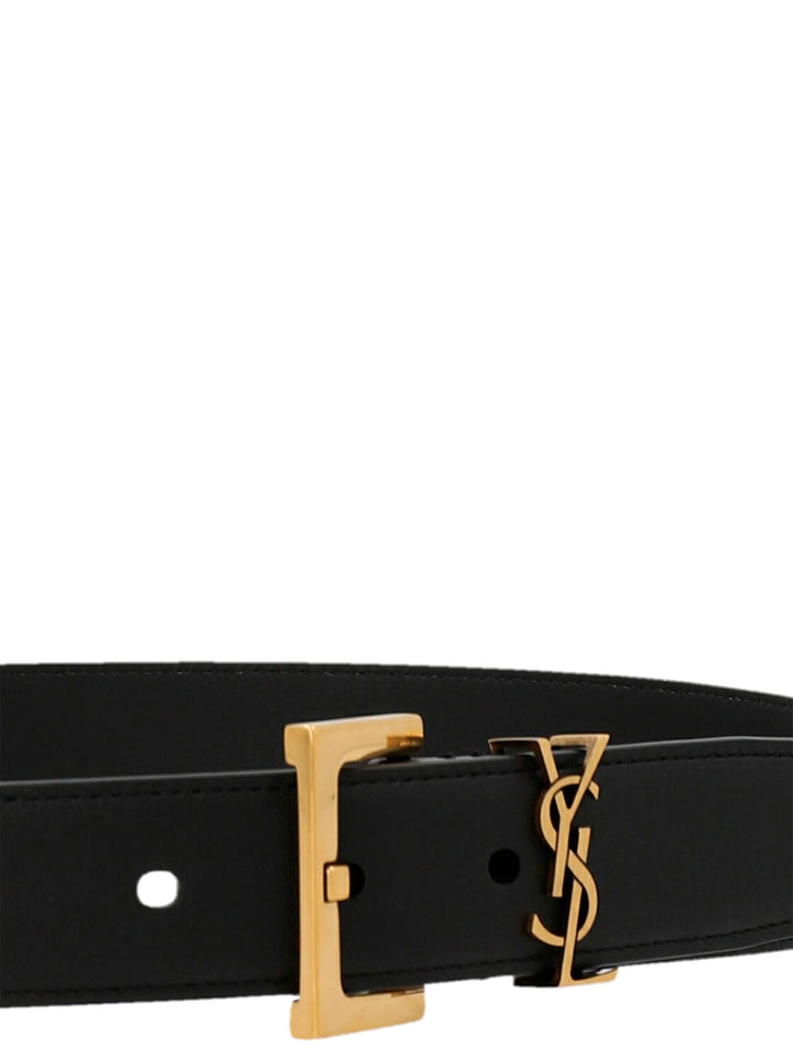 Saint Laurent Cassandre Belts - Black | e236346fa34ad33b504463799d55e9524dba3a74