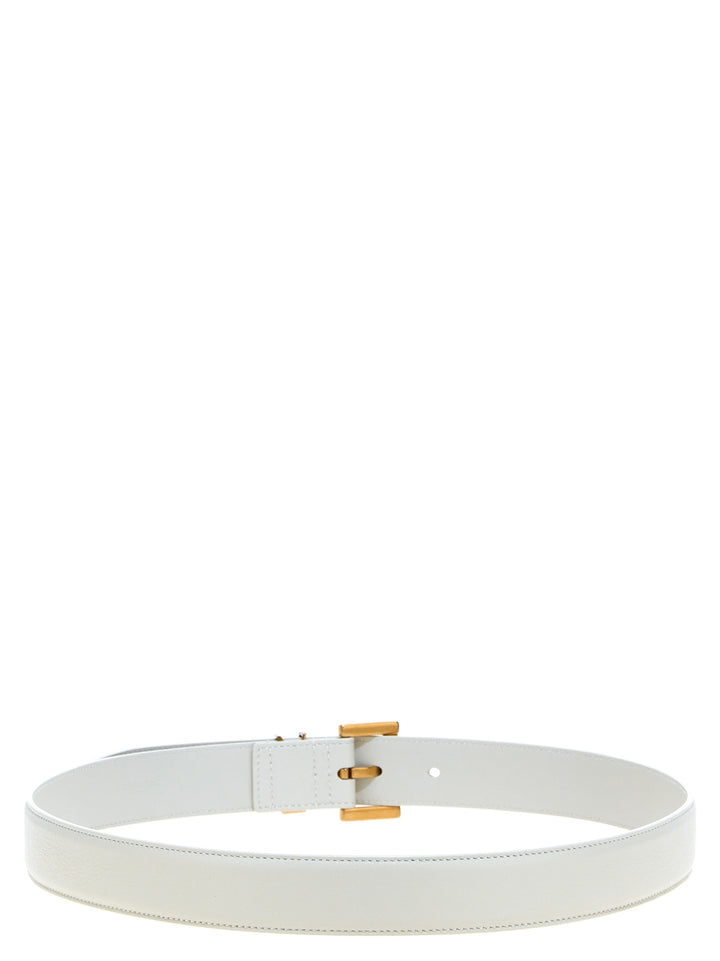 Monogram Belts White