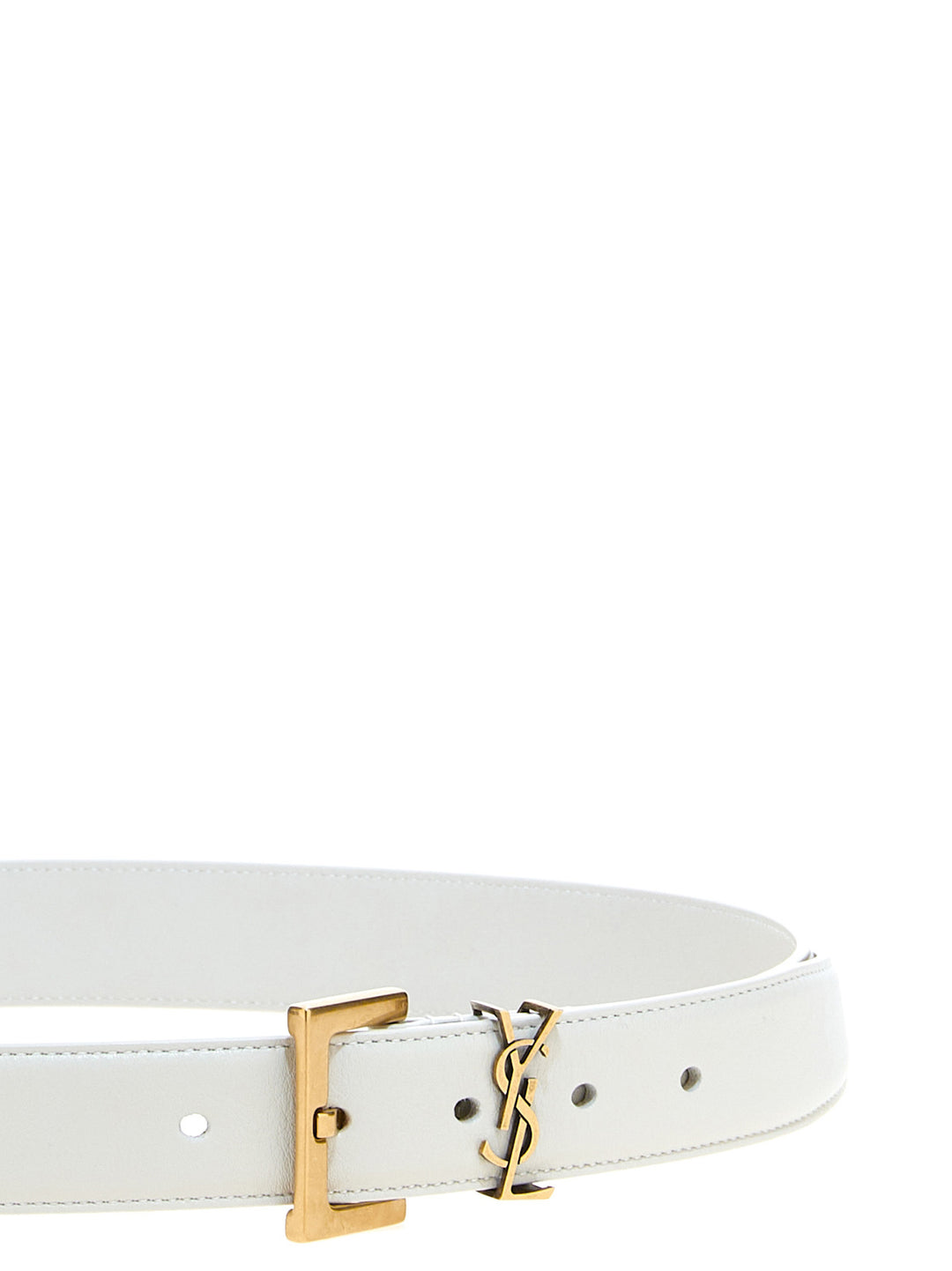 Monogram Belts White