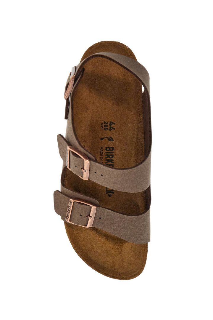 Birko Flor Mocca Sandals With Cork Sole And Adjustable Straps Milano