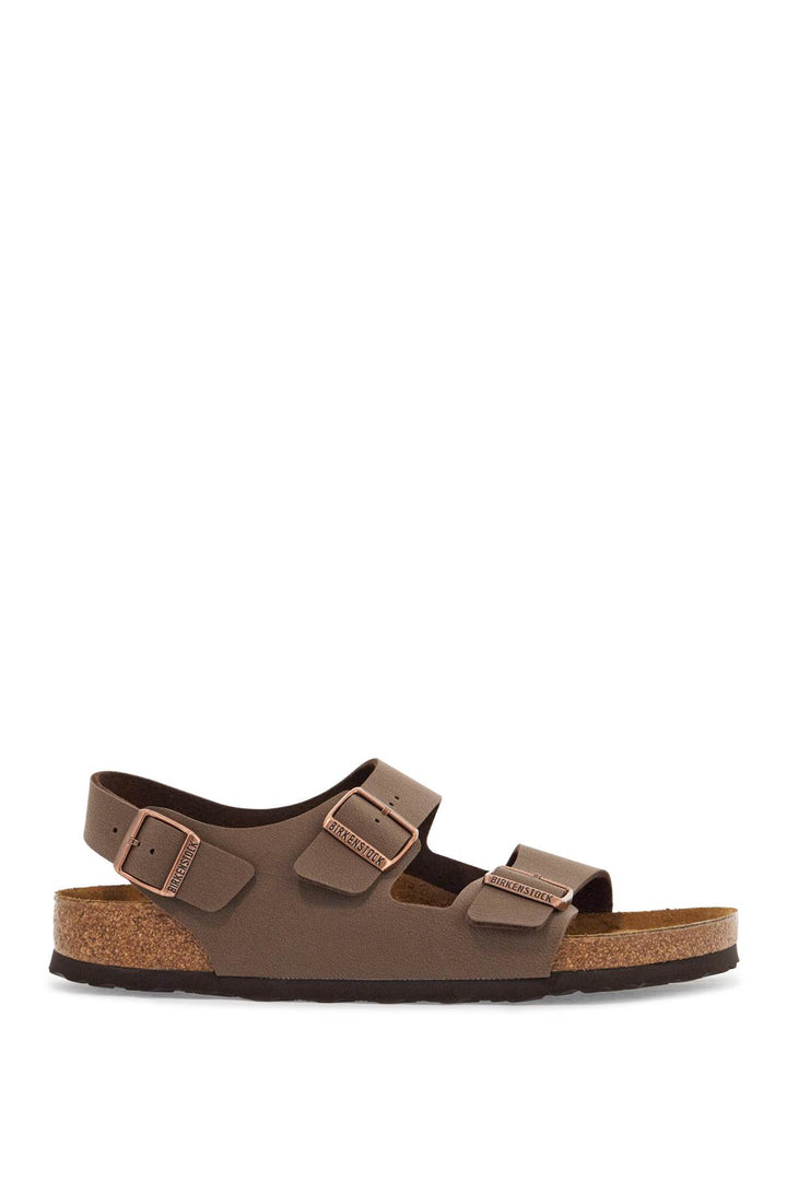 Birko Flor Mocca Sandals With Cork Sole And Adjustable Straps Milano