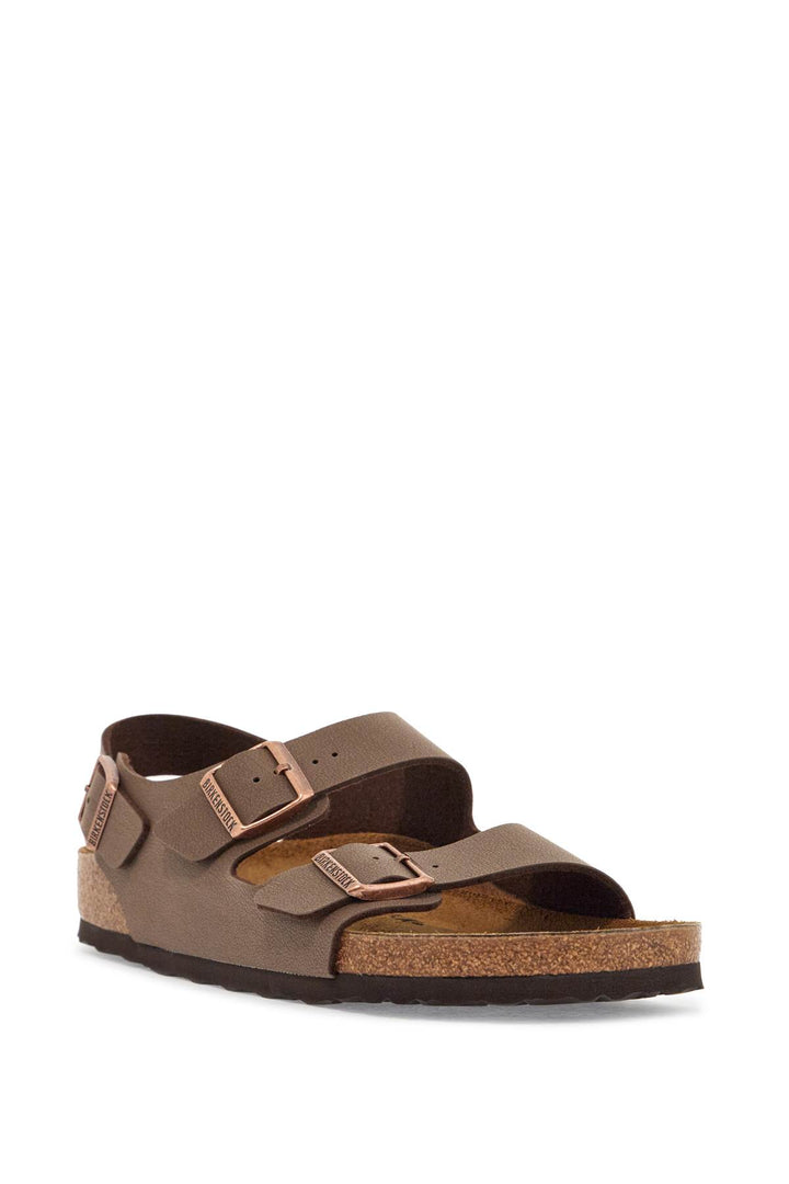 Birko Flor Mocca Sandals With Cork Sole And Adjustable Straps Milano