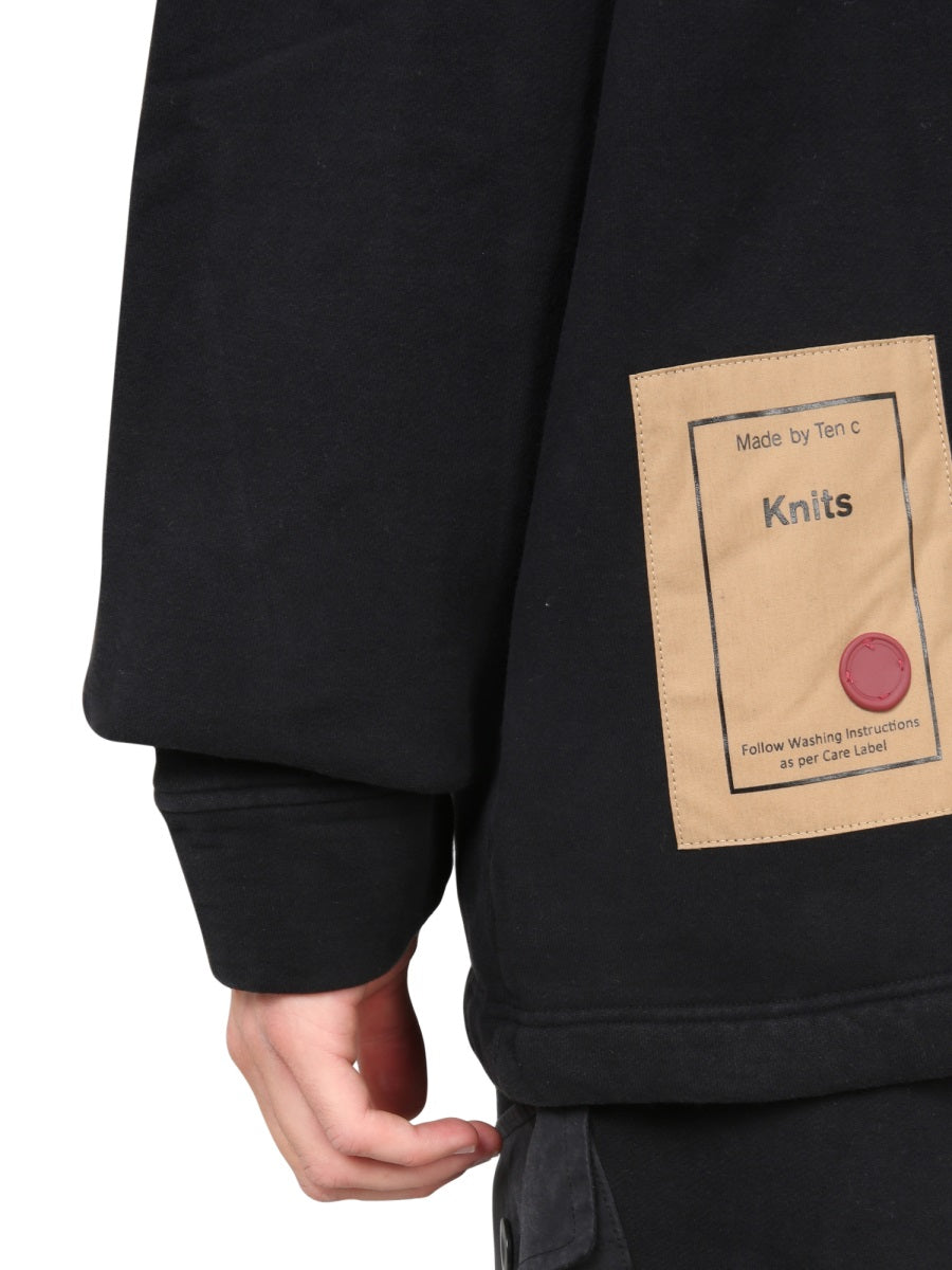 Ten C Sweatshirts - Black | Wanan Luxury