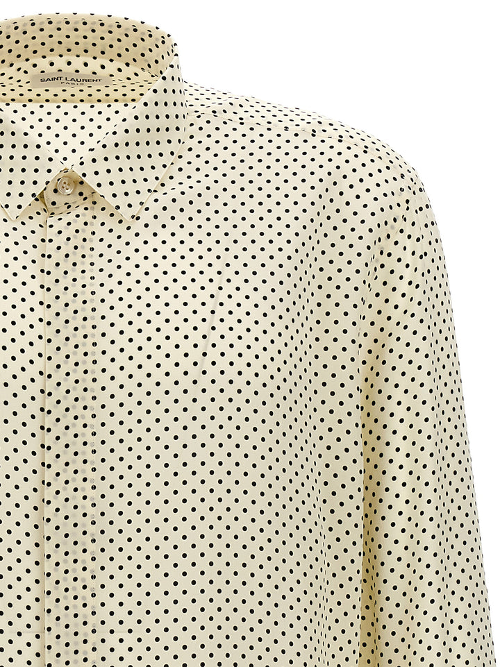 Polka Dot Shirt Shirt, Blouse White/Black