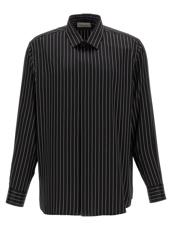 Striped Shirt Shirt, Blouse White/Black