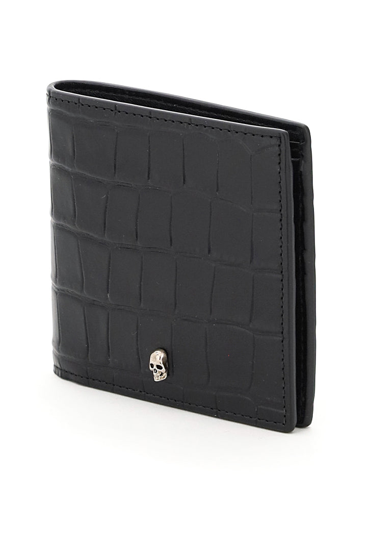 Croco Embossed Bi Fold Wallet