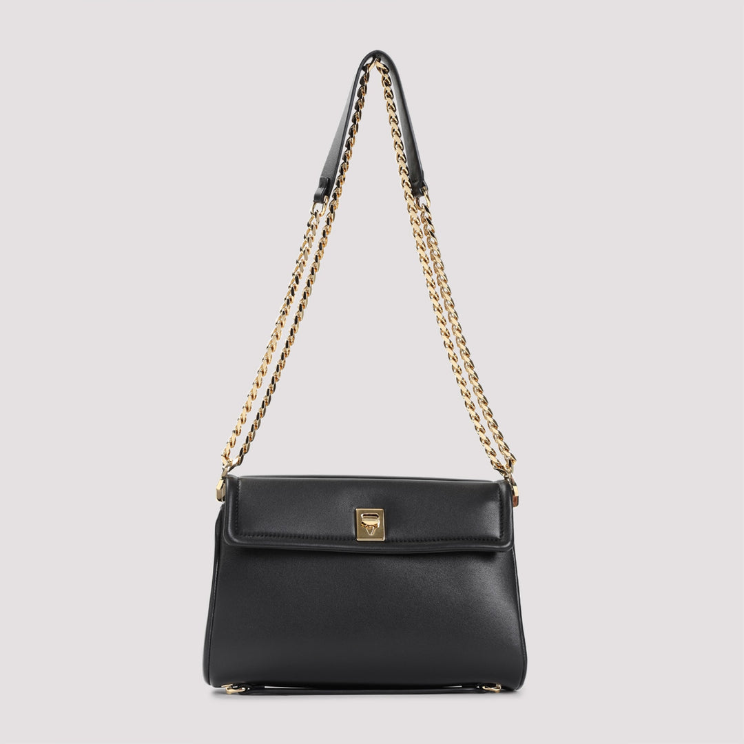 Deluxe Nappa Shoulder Bag Shoulder Bags Black