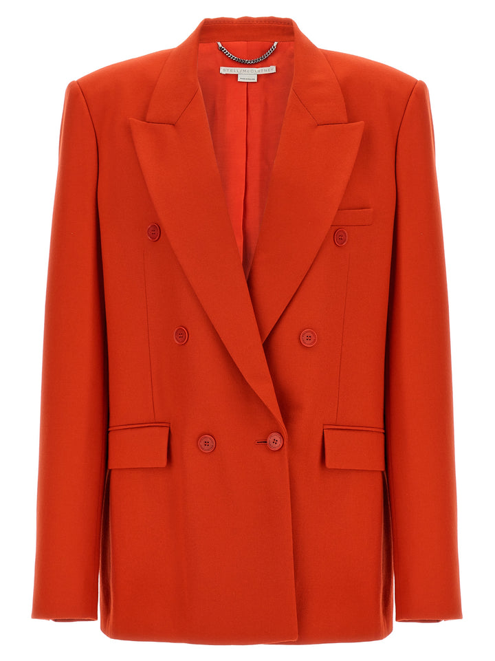 Double-Breasted Wool Blazer Blazer And Suits Red