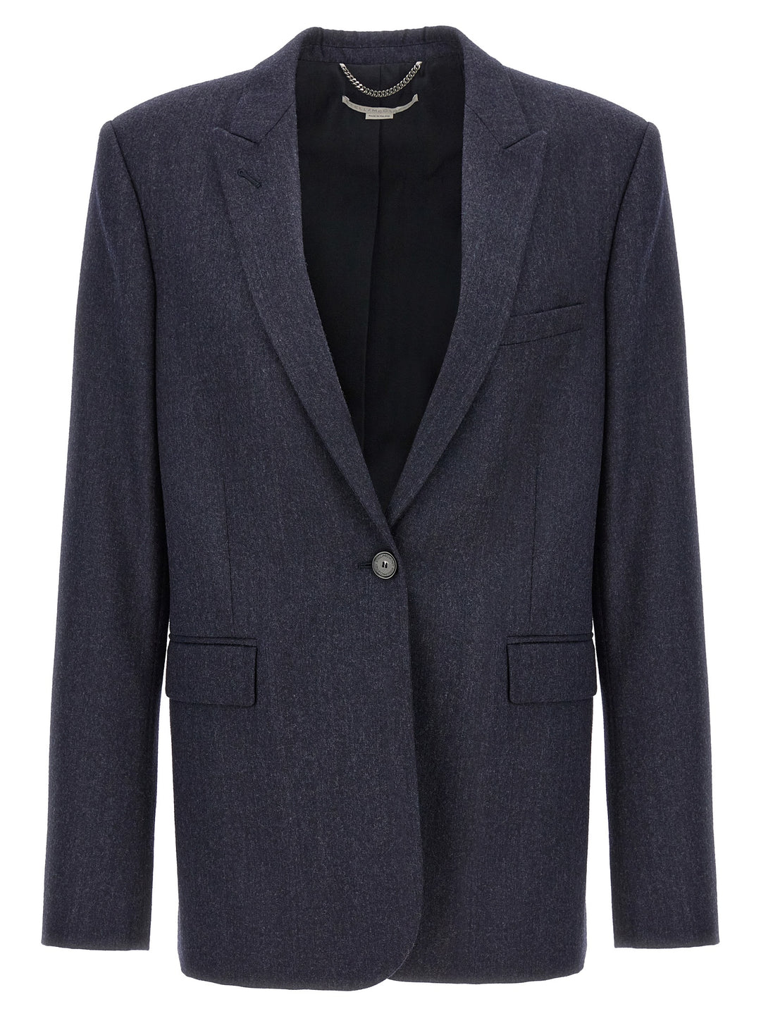 Single-Breasted Wool Blazer Blazer And Suits Blue