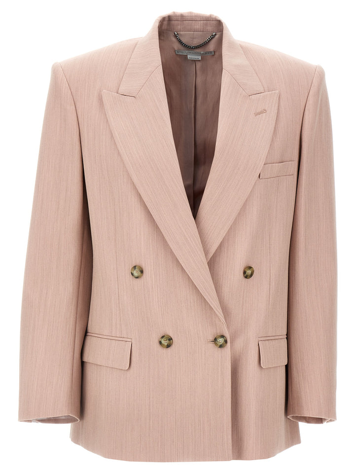 Double-Breasted Wool Blazer Blazer And Suits Pink