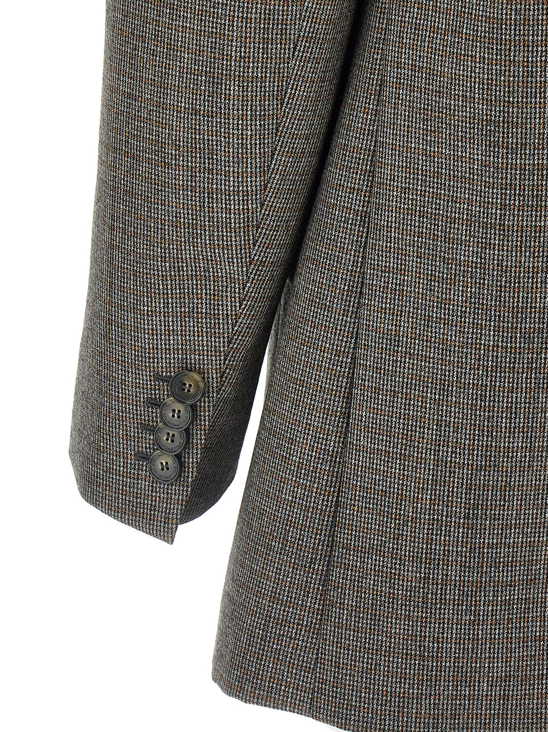 Single-Breasted Micro Houndstooth Blazer Blazer And Suits Gray