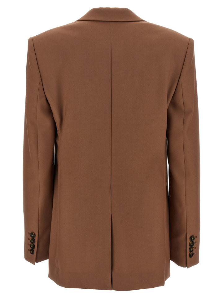 Stella Mccartney Single-Breasted Wool Blazer BlazerS - Brown | 06ad9a1a63059586da00947a21f62755ab88e323