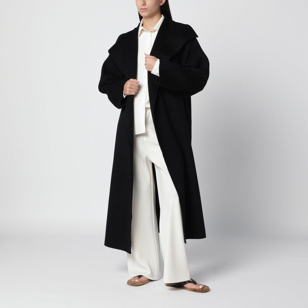 Almada Label Kaity Doublé Black Wool And Cashmere Coat