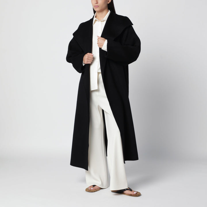 Almada Label Kaity Doublé Black Wool And Cashmere Coat
