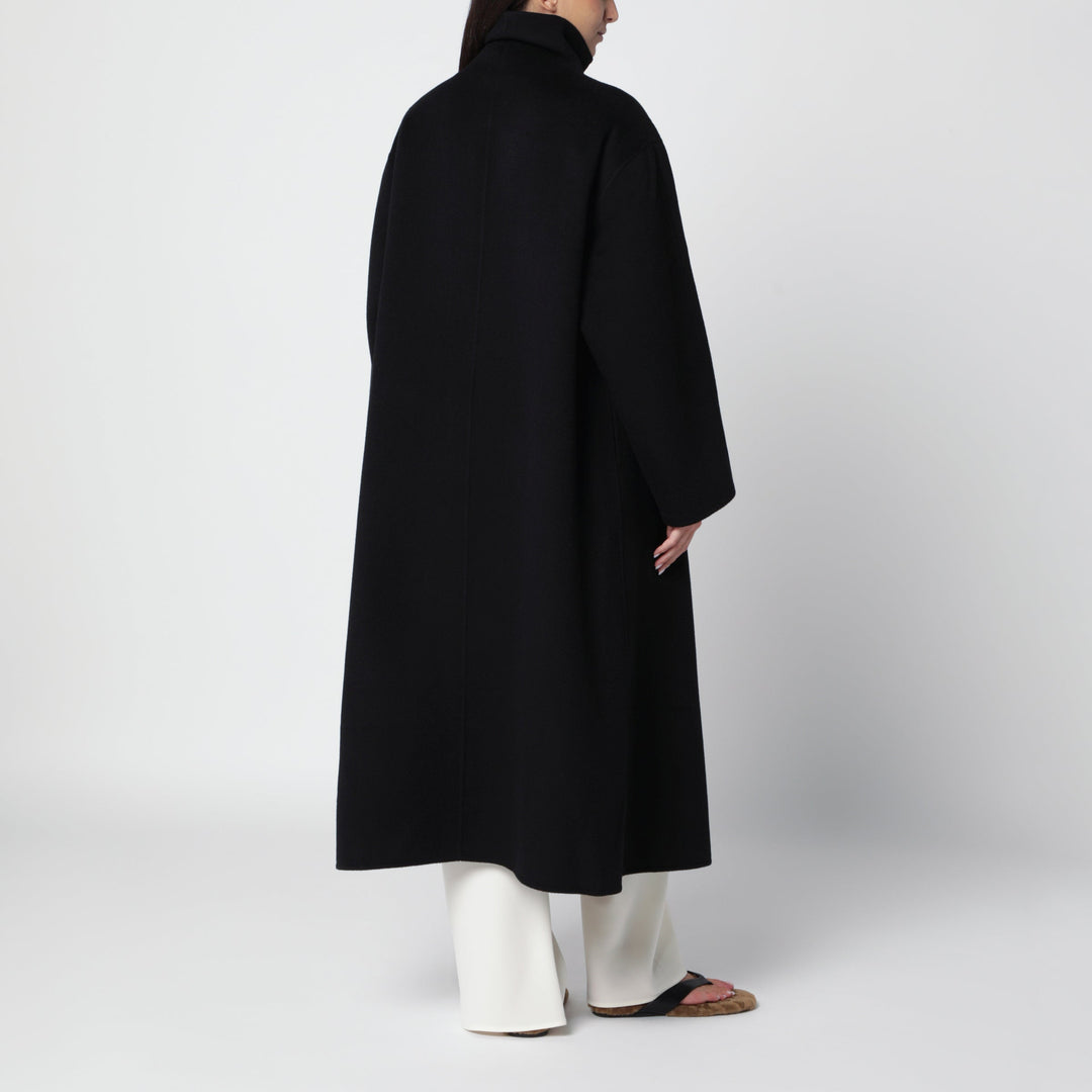 Almada Label Kaity Doublé Black Wool And Cashmere Coat