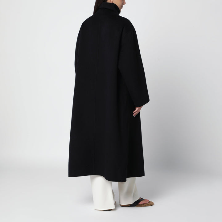 Almada Label Kaity Doublé Black Wool And Cashmere Coat