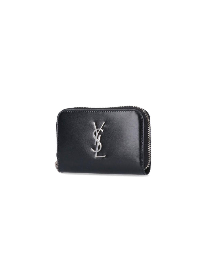 Zip Around Wallet Monogram Wallets Black