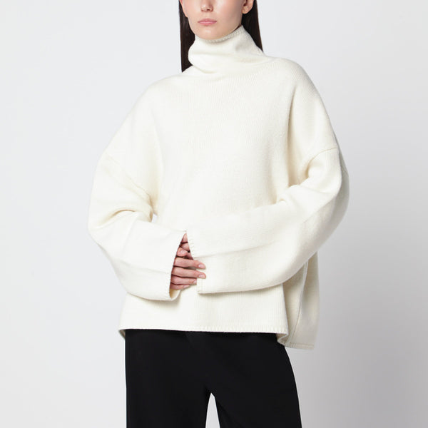 Amie Cream Merino Wool And Cashmere Sweater