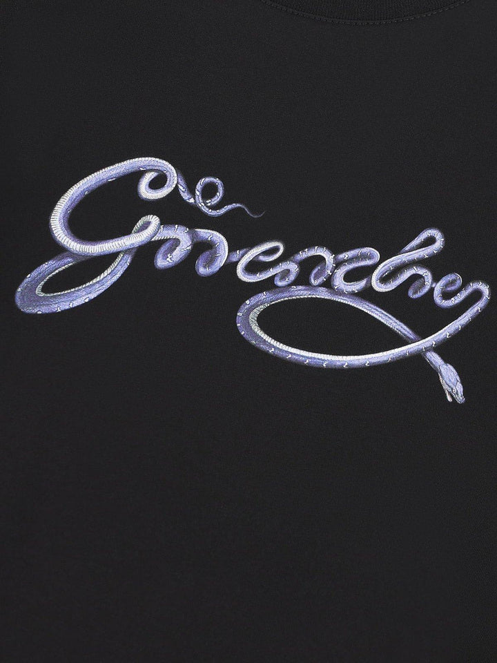 With Printed Logo T-Shirt Black