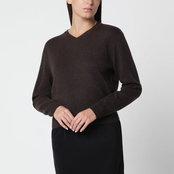 Gaelle Chocolate Cashmere Sweater