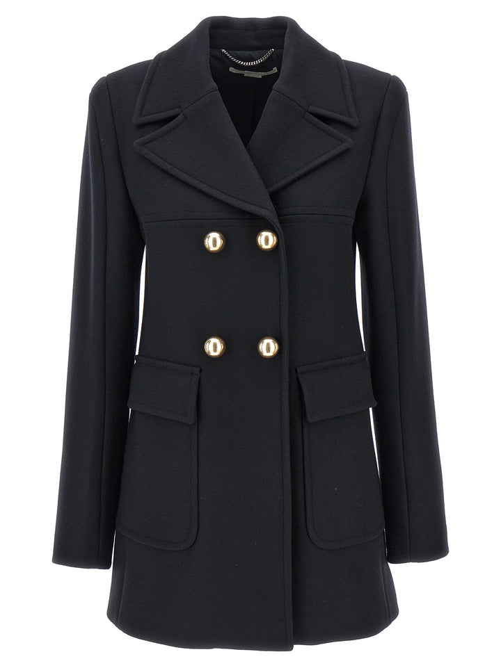 Double-Breasted Coat Coats, Trench Coats Black