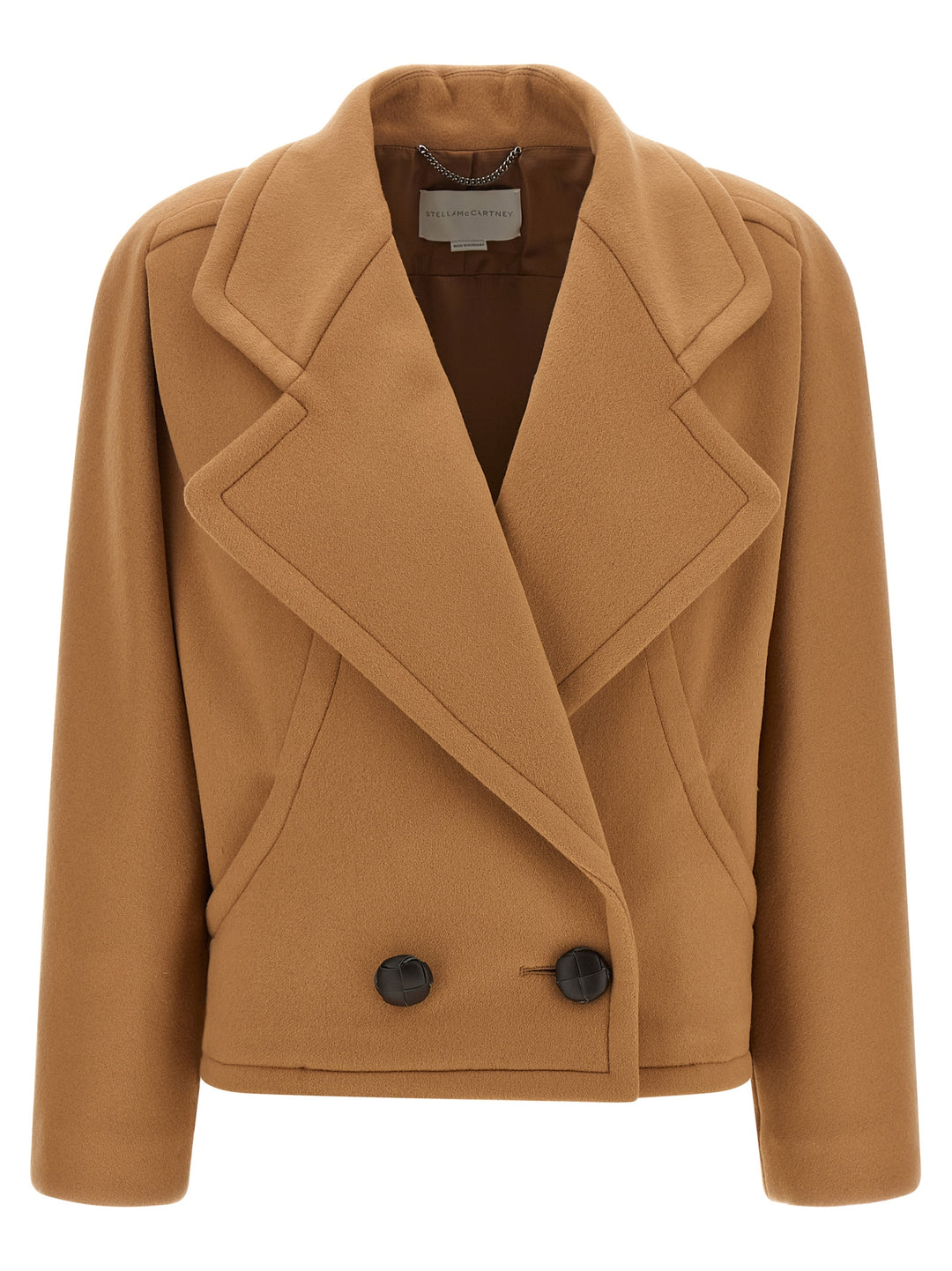 Stella Mccartney Double-Breasted Coat Coats and Trench Coats - Beige | 74c932032982a22b2e42ed9f8c81234f82bf0819