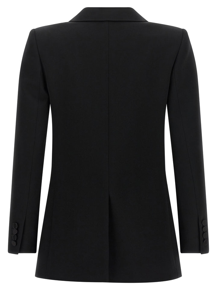 Saint Laurent Satin Lapel Blazer BlazerS - Black | d6e08ee4d1e248c6ab412a17f0b6ae9b67894d27