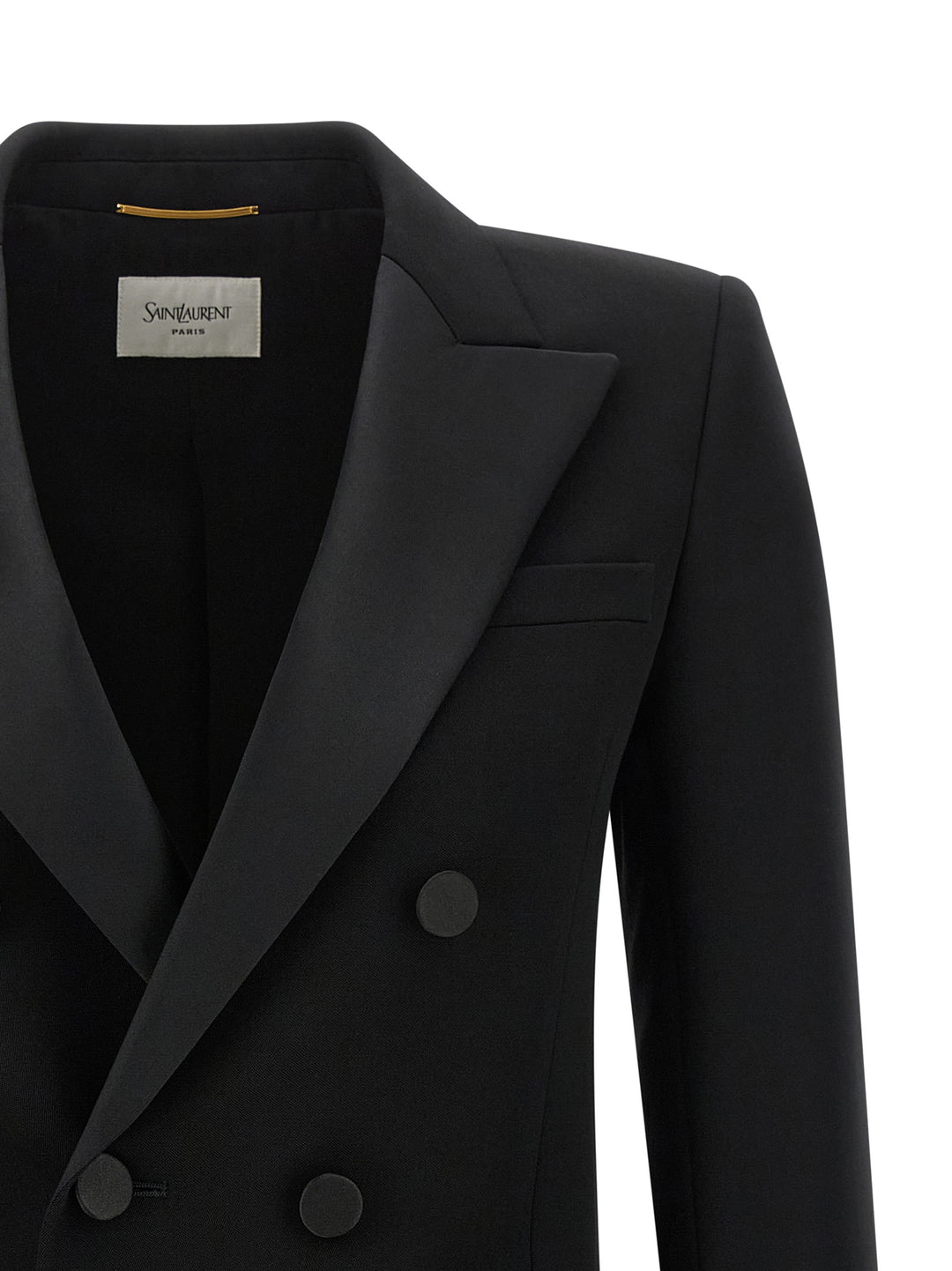 Saint Laurent Satin Lapel Blazer BlazerS - Black | c8b9fceb5876f69e6dca6bc33b8b5d22881dbdf3