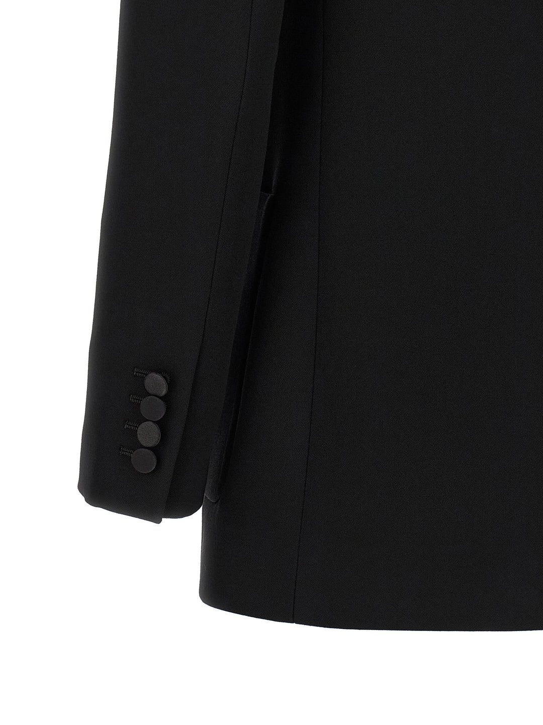 Saint Laurent Satin Lapel Blazer BlazerS - Black | b805954a9bd188b3427ba3fa34ea271c0768d65c