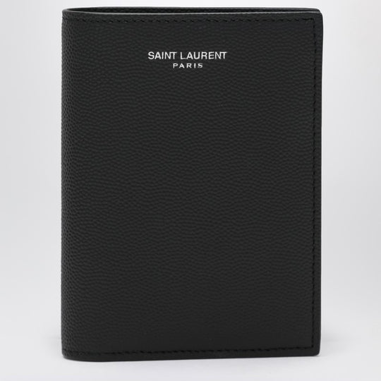 Card Holder In Black Grain De Poudre Leather