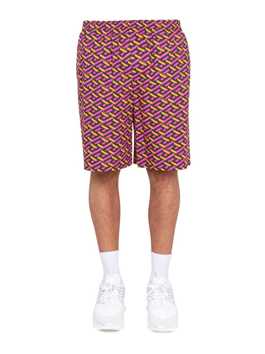 Shorts With La Greca Print