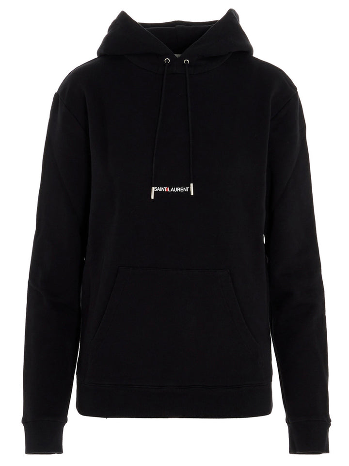 Logo Print Hoodie Sweatshirt Black