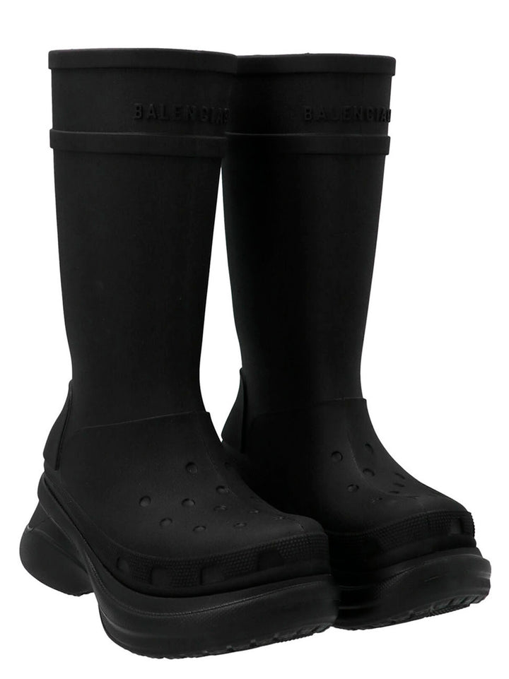 Balenciaga X Crocs Boots Boots, Ankle Boots Black