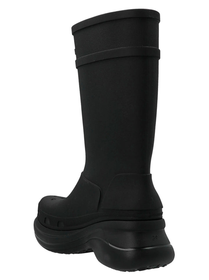 Balenciaga X Crocs Boots Boots, Ankle Boots Black