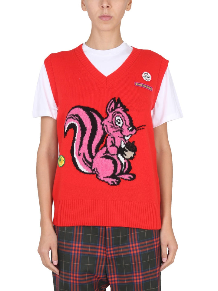 CORMIO Gilet - Red | Wanan Luxury