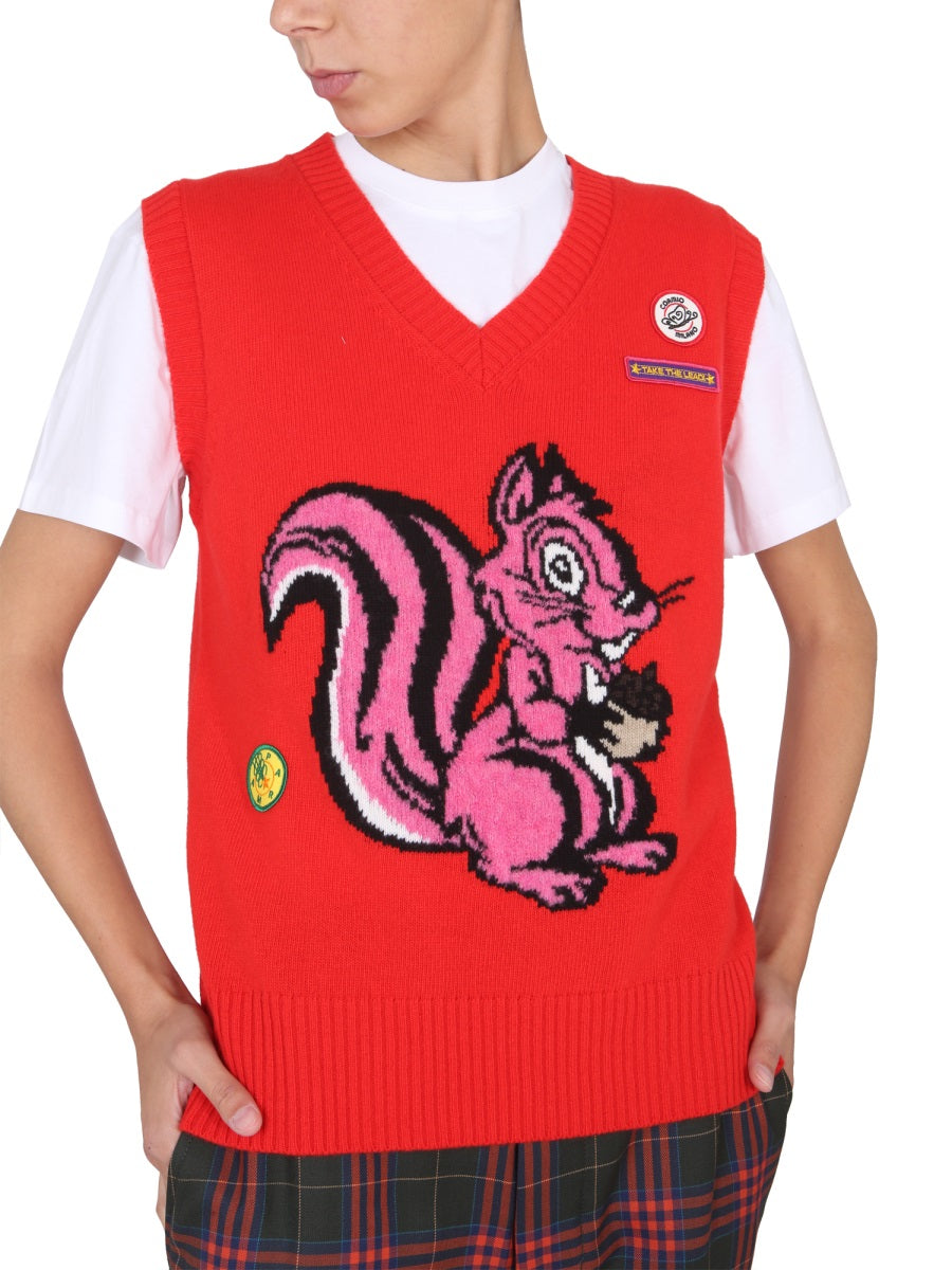 CORMIO Gilet - Red | Wanan Luxury