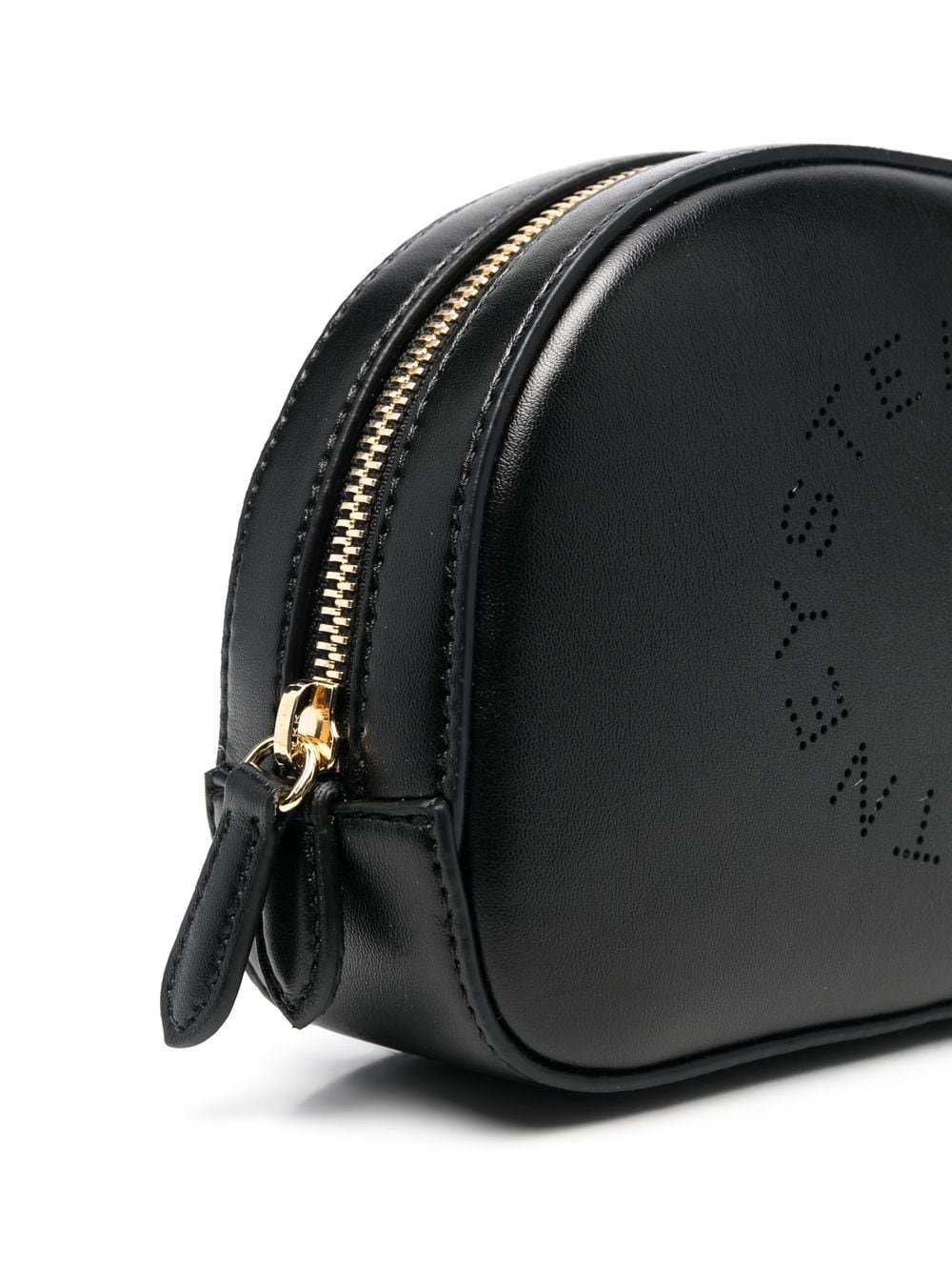 Make-up bag with perforated logo