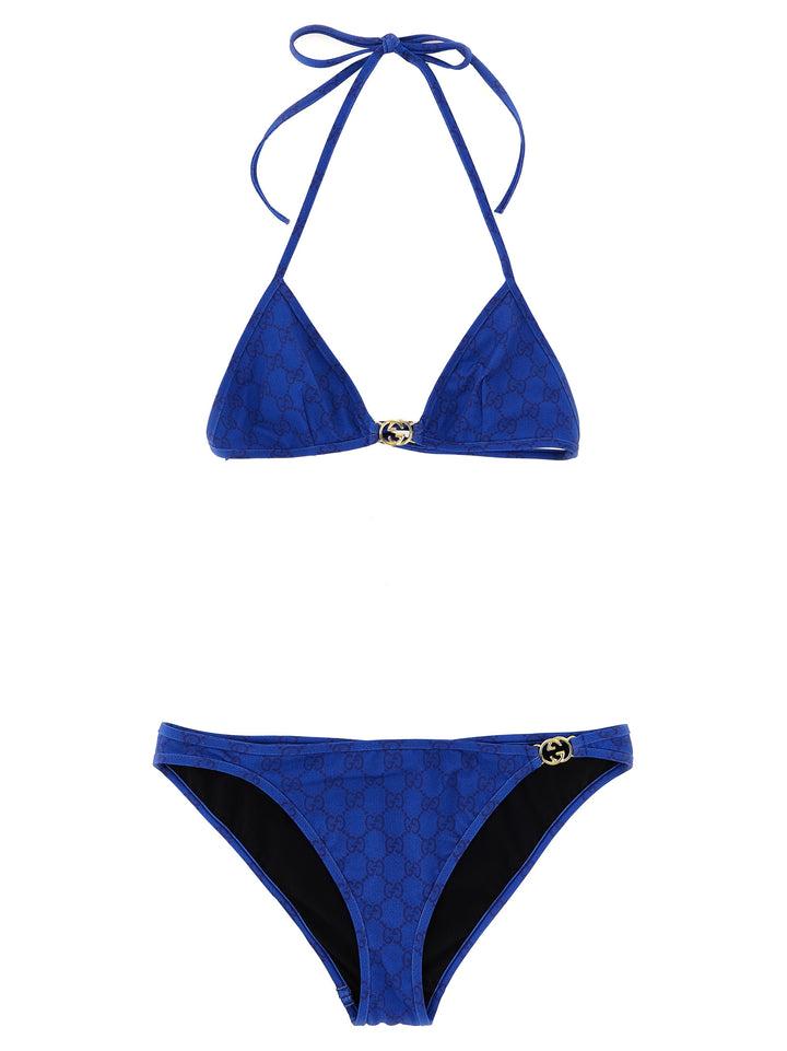 Gucci Incrocio Gg Beachwear - Blue | 0d8208de52e94f0e2d8de097b766c71a7e6700cf
