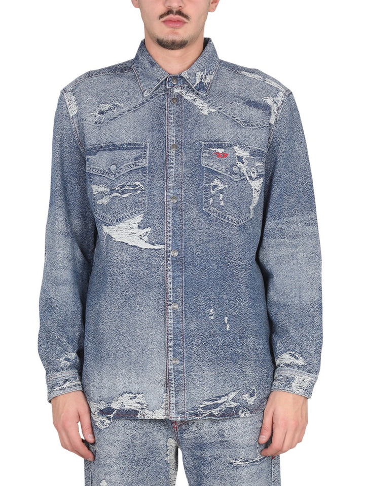 Diesel Shirts - Blue | Wanan Luxury