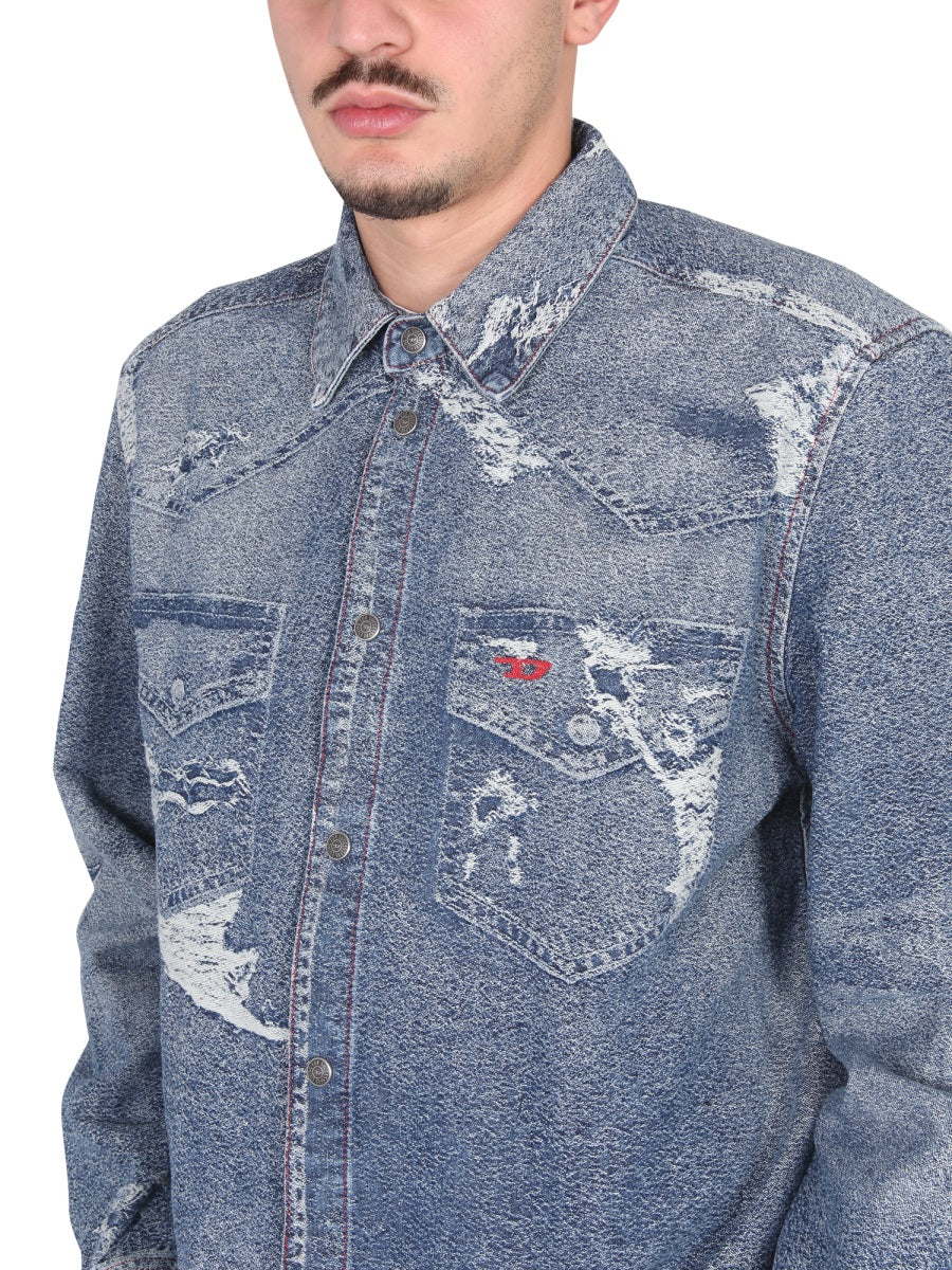 Diesel Shirts - Blue | Wanan Luxury