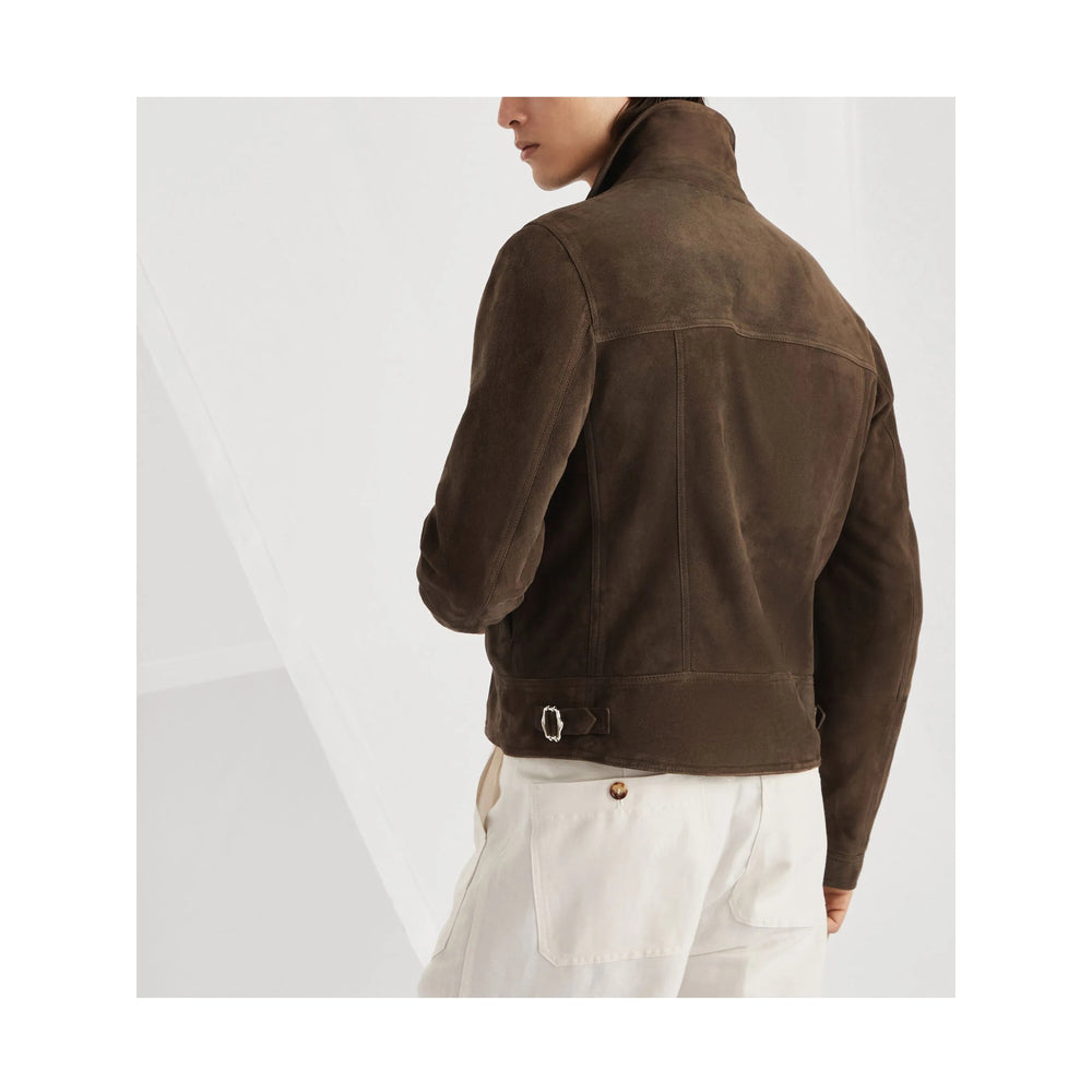 Brunello Cucinelli Leather Outerwears - Brown | 062c897d8cda442357de17710d305526ddf5cc85