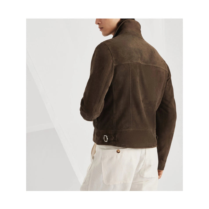 Brunello Cucinelli Leather Outerwears - Brown | 062c897d8cda442357de17710d305526ddf5cc85
