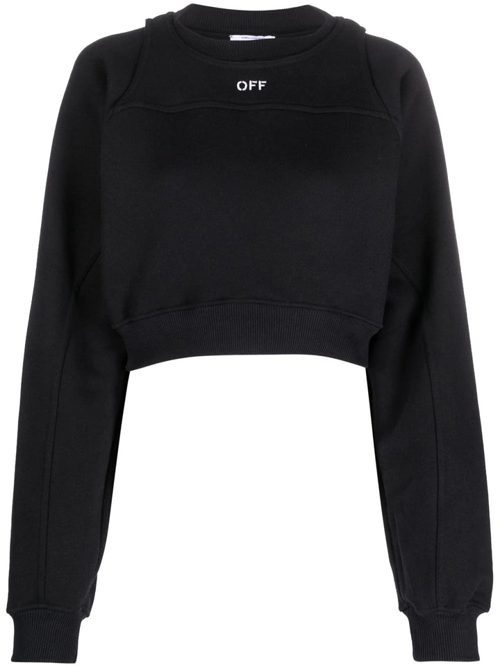 Cropped sweatshirt with print