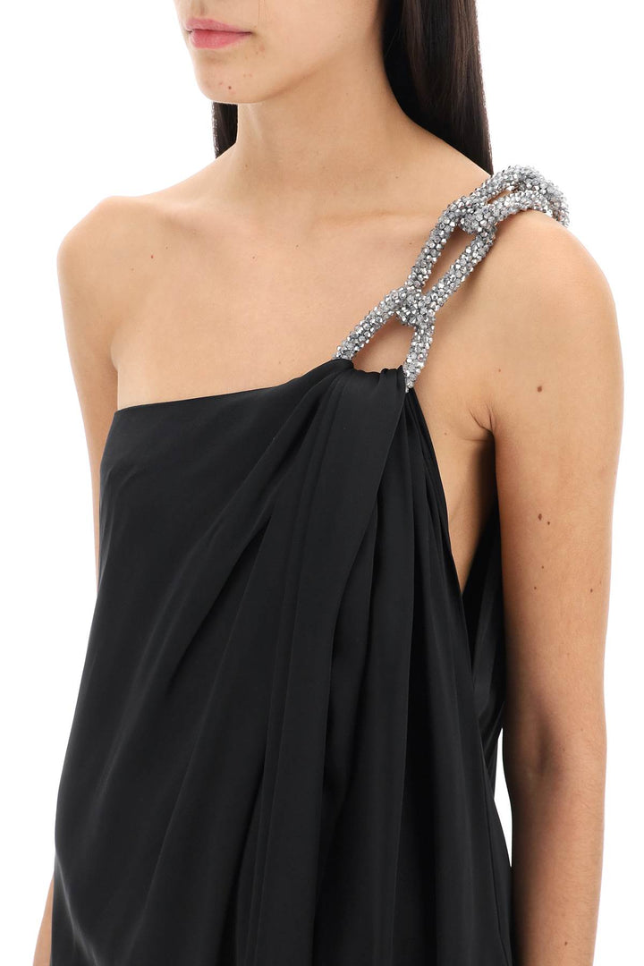 One Shoulder Dress With Falabella Chain