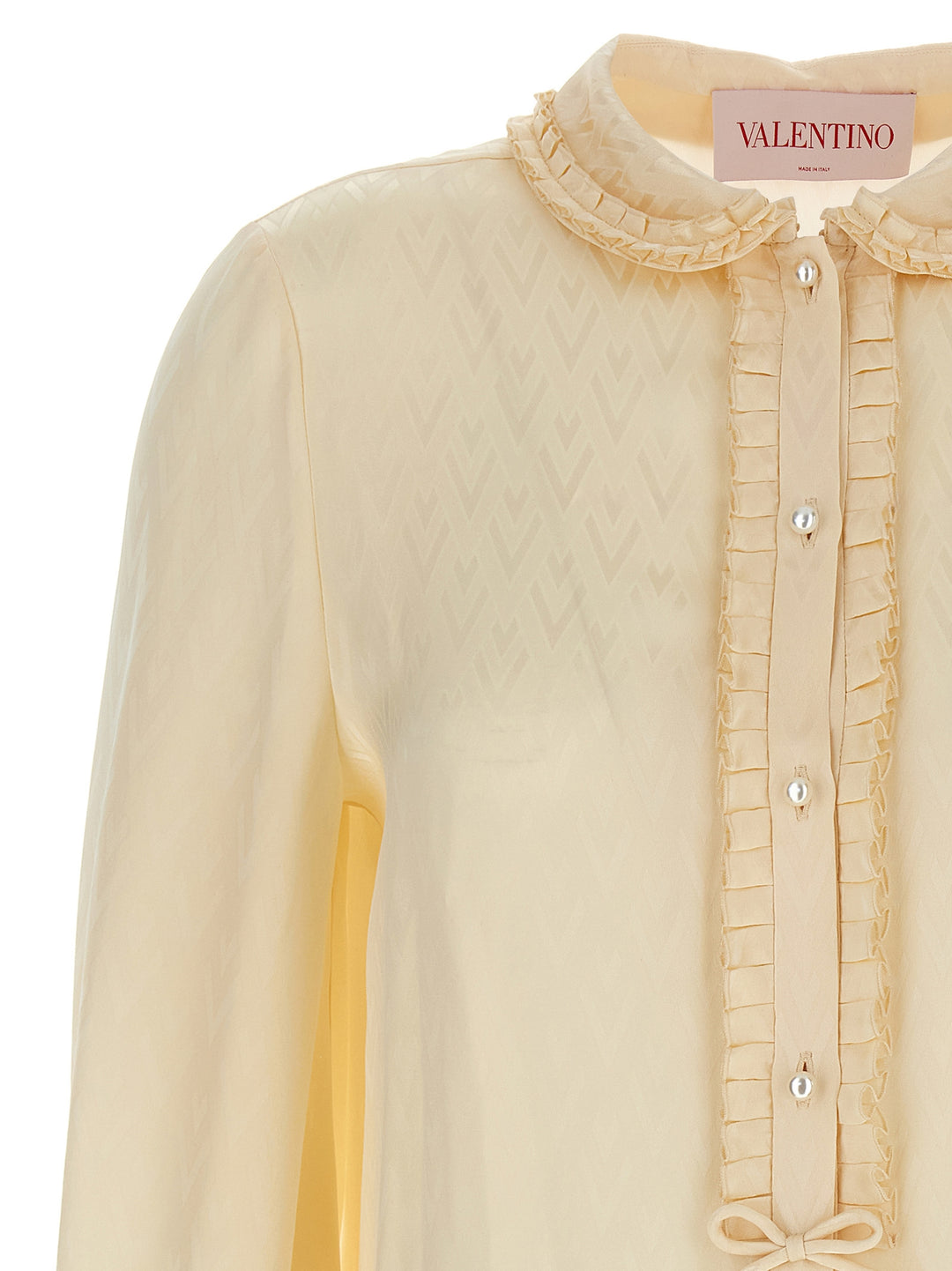 Valentino Garavani Toute La V Shirt and Blouse - Beige | f0f13547a3f6c540c3fc0e45baf602258890732e