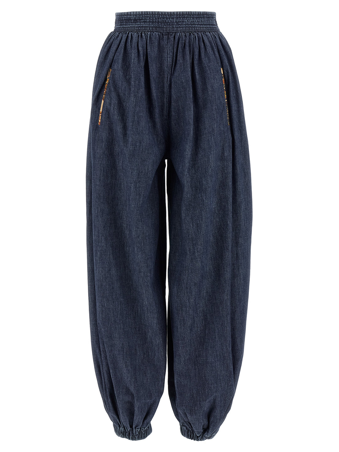 Valentino Garavani Valentino Garavani Denim Chambray Pants - Blue | e1a6c78bf86bafbb9ccbe58feab15b39dfd285eb