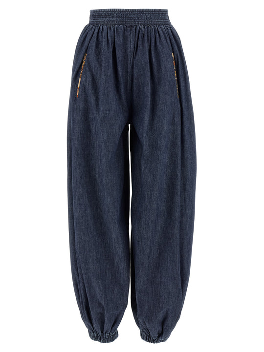 Valentino Garavani Denim Chambray Pants Blue