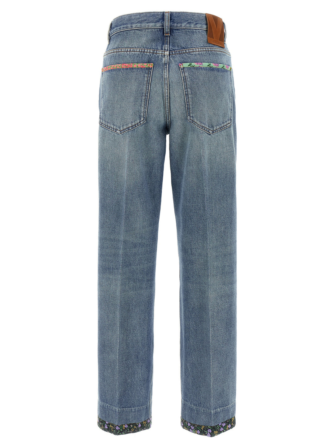 Valentino Garavani Valentino Garavani Floral Jeans - Blue | 52e04803c7dd6df149ba5865991709cb7f6f2422