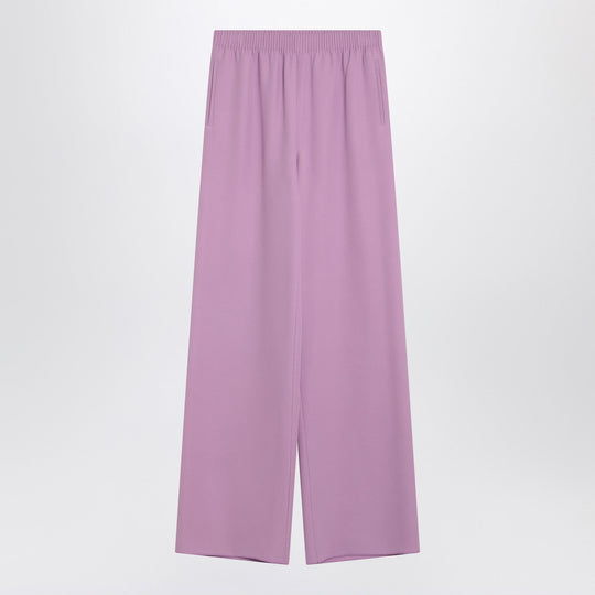 Wide Lilac Pink Silk Pants