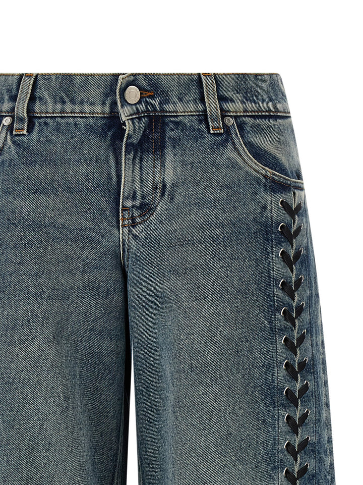 Stella Mccartney Lace-Up Jeans - Blue | a92fbc17b27ebe9a6f9649d99128b6ee8fd00f5f